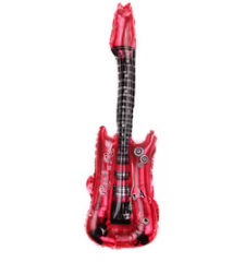 Фигура фальгированная гитара красная